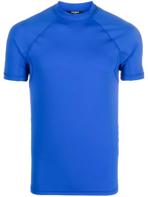 logo-print high-neck T-shirt